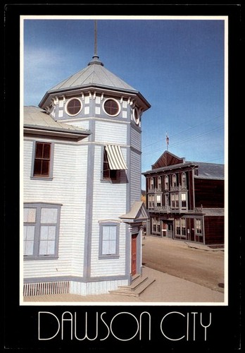 Vintage Dawson City Postcard Featuring Historic Post Office & Palace Grand - Picture 1 of 2
