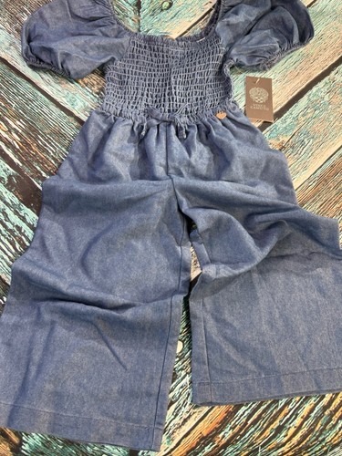 NWT Vince Camuto Girls Denim Pull-On Jumpsuit 4T A19 - Picture 2 of 5