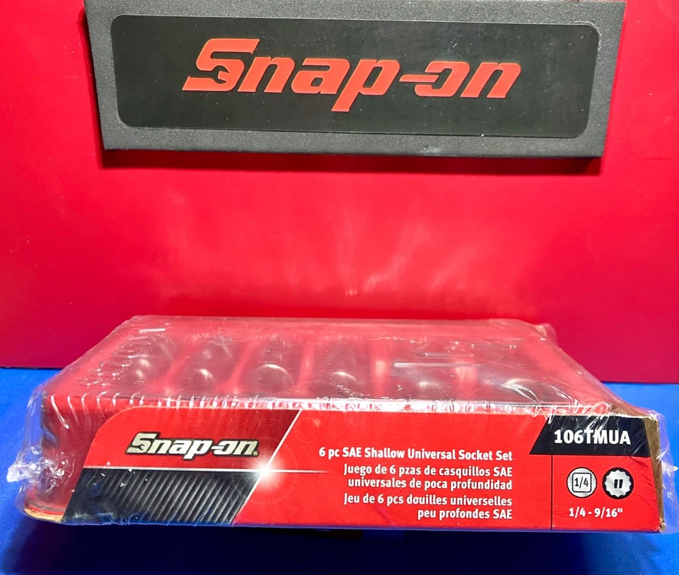 Snap-On New 6pc 1/4" Drive 12-Point SAE Universal / Swivel Socket Set 106TMUA - Image 4 of 4