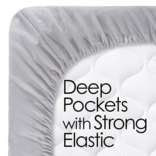 Queen Silver Bed Linen Set 4 Piece Deep Pocket Microfiber Sheets 90 GSM - Picture 3 of 8