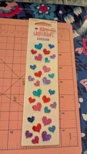 Vintage Mrs Grossman Stickers Jewel Hearts New In Pack 2 Sheets