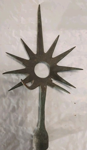 Lightning Rod Finial Topper Starburst Sunburst Copper 8”
