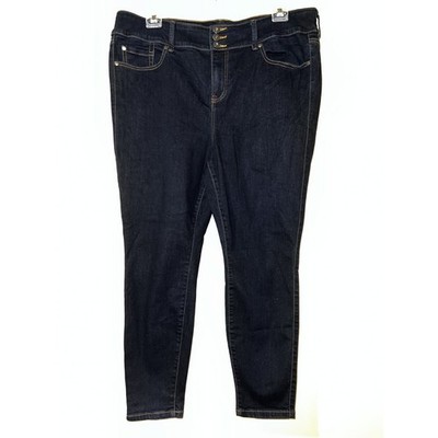 Torrid Super Soft Jeggings Dark Wash High Rise Triple Button Skinny Jeans 20S