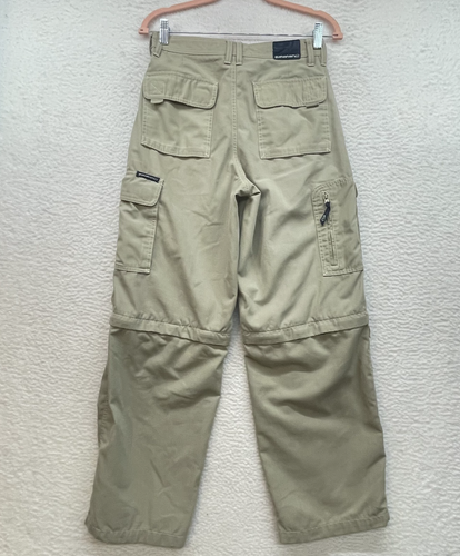 Quiksilver Cargo Pants Boys 29x18 Convertible Zip Off Hiking Outdoor Pockets - Picture 2 of 11