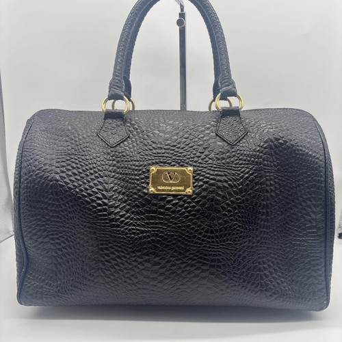 Valentino Garavani Handtasche Beuteltasche Handtasche Mini Boston Bag Logo Leder schwarz authentisch - Bild 2 von 24