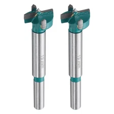 2pcs Forstner Drill Bit 3/4" (19mm) Carbide Wood Hinge Hole Opener Round Shank