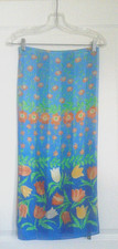 Italian Unbranded 13.5x62 Multicolor Light Polyester Floral Design Scarf 