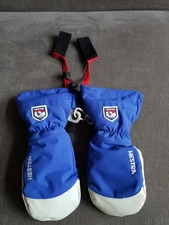 Hestra Army Leather Heli Ski Mitt, Snow Glove Skiing/Snowboarding Sz 6 EXCELLENT