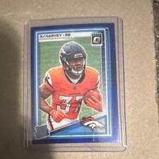 2023 Panini Donruss Optic RJ Harvey #208 Denver Broncos Blue Scope Rookie
