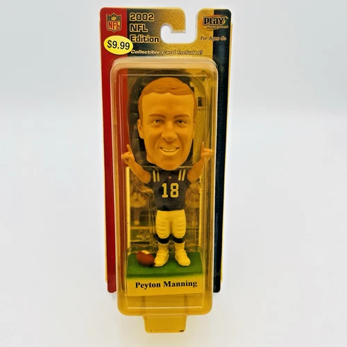 2002 NFL PlayMakers Bobblehead Peyton Manning W/ Card Factory Sealed Colts Rare!
