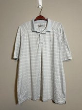 Ariat Tek Heat Series White Stripped Golf Polo Size XL G71
