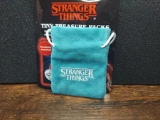 2025 Stranger Things Tiny Treasure Packs Mystery Bag Dice Bag Only Teal/White