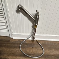 Franke Pull-Out Single-Handle Kitchen Faucet Modern Nickel Finish Brass