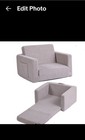 Posh 2-in-1 Kids Sofa Convertible Couch with Armrests Baby Toddler Chair