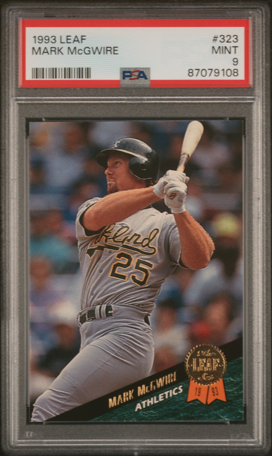 1993 LEAF #323 MARK MCGWIRE PSA 9