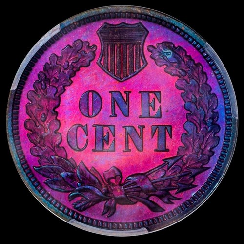 1905 IHP Proof Indian Head Penny PCGS PR65+BN plus Eagle Eye elektrisch neonfarben - Bild 2 von 5