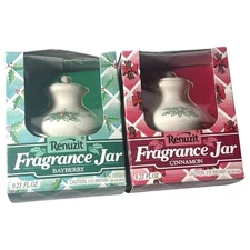 2 New Vintage Renuzit Fragrance Jar Fresh Potpourri Sealed BAYBERRY+CINNAMON-NOS