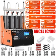ANCEL JC400 Ultrasonic Fuel Injectors Cleaner Tester GDI Injectors Machine Kit
