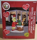 6.5 Ft. LED ANIMATED GRINCH AND MAX CHIMNEY SCENE CHRISTMAS INFLATABLE  GEMMY