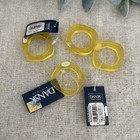 Set Of 4 Dansk Napkin Rings Yello Acrylic Square New With Tags 