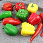  12 Stück künstliche Paprika, künstliches Gemüse, Dekoration für Zuhause,