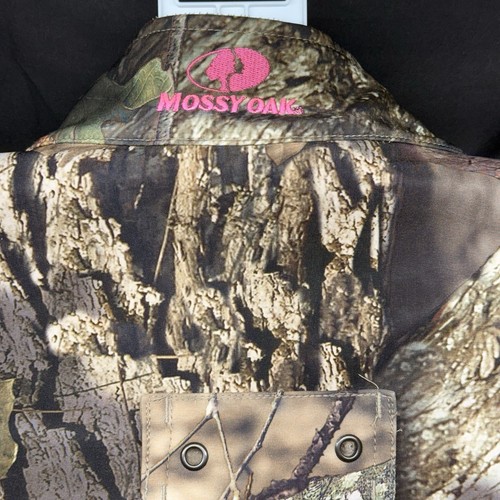 Mossy Oak Women's L 12/14 Fleece Lined Full Zip Pink Logo Jacket - Picture 17 of 23