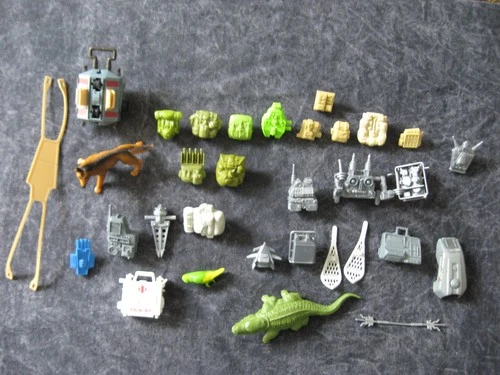 Large lot of vintage 1980's GI Joe accessories, backpacks/helmets/misc