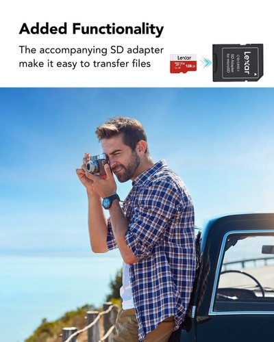 Lexar E-Series 128GB Micro SD Card 2 Pack microSDXC UHS-I Flash Memory Card w... - Picture 7 of 8