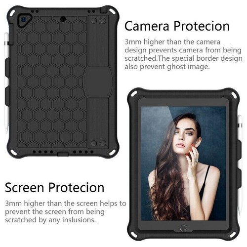 For iPad 5/6/7/8/9/10th A16 Mini 4 Air Pro 11 Shockproof Handle Stand Case Cover - Picture 14 of 73
