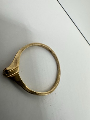 Vintage antiker zierlicher 10k Gelbgold Bypass Diamant Ring Größe 5,75 einfache Reparatur lesen - Bild 4 von 12