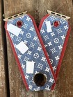 Blue Jean winyl inspirowany LV / czerwona skórzana bransoletka Apple Watch Similiar Sparkl