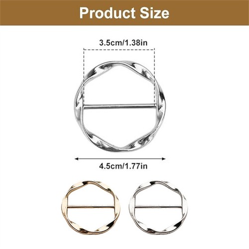 Women Metal Rhinestone Scarf Buckle Hearted Shaped Clothes Buckle Scarf Brooch - Picture 34 of 34
