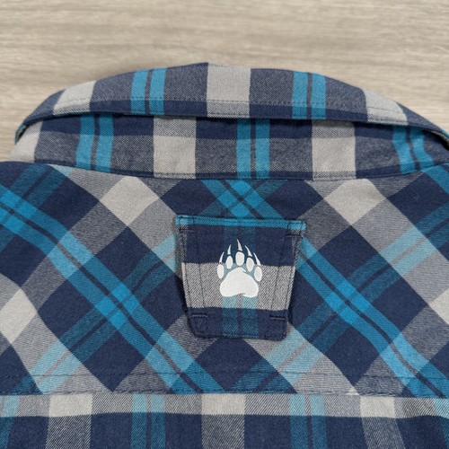 Alaskan Hardgear Duluth Trading Hemd Herren 3XL blau kariert Knopfleiste Reißverschlusstasche - Bild 6 von 6
