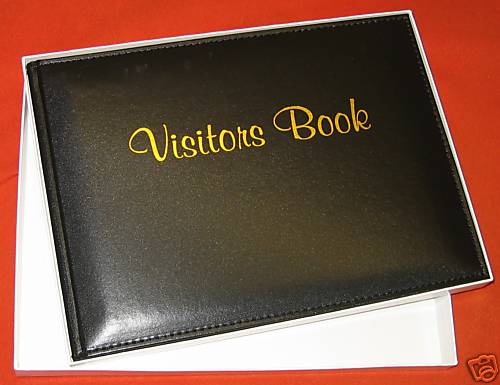 Boxed Black Visitors Book, gilt edged -Church, Museum, B&B, Events & more EB0807 - Bild 1 von 5