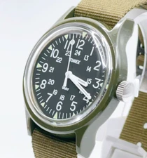 Timex Watch TW2P88400 Original Vietnam Camper 36mm Black Dial Khaki Holiday