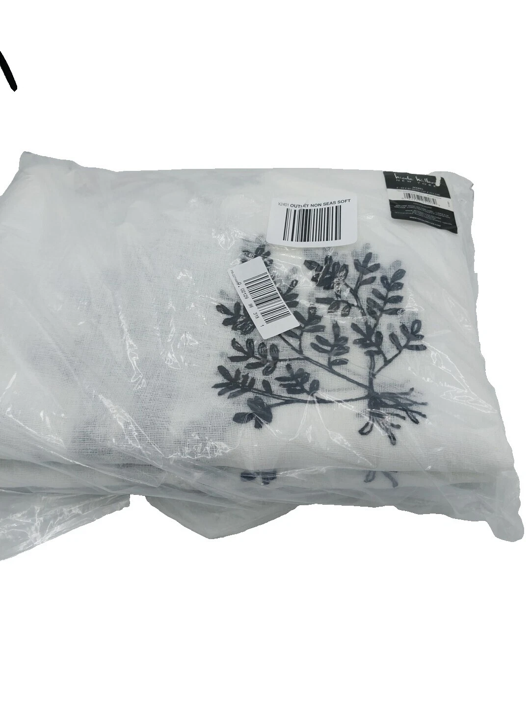 Ventana White poliéster bordado Cortinas