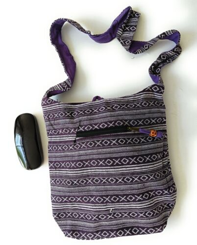 Hecho a mano Tejido Algodón Hippy Boho Bandolera Bolso Festival Bolsas de Viaje - Imagen 4 de 5