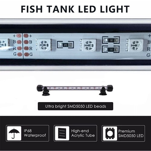 Fish Tank Aquarium Lights LED Waterproof Full Spectrum Aqua Lamp RGB 18-92CM AU - Picture 8 of 19