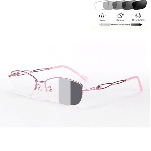 Halbrandlose Übergang Lesebrille Photochrome Sonnenbrille Lesebrille Damen UV - Bild 16 von 24