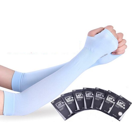 Ice Fabric Arm Sleeves For Summer Sports UV Protection Running Cycling Driving - Picture 3 of 29