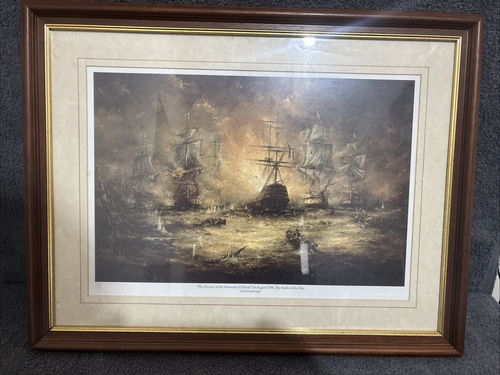 David Cartwright - "Demise of L'Oreint 1798" Battle of the Nile - Druck (gerahmt) - Bild 2 von 12