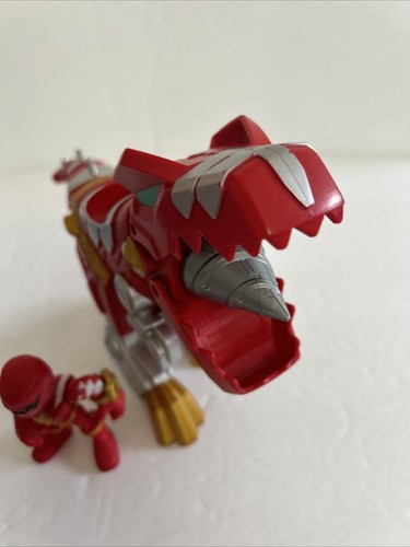 POWER RANGERS Playskool Heroes Red Ranger T-REX Zord + Silver Ranger Wolf Zord - Picture 5 of 7