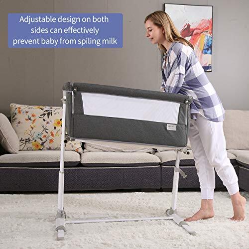 Baby Bassinet, Bedside Sleeper,Baby Bed to Bed,Babies Crib Bed, Dark Grey - Picture 4 of 7