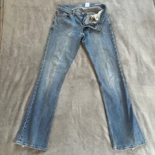 Levi Strauss & Co. Premium Women's Jeans Super Low Bootcut Size 32M Blue Denim