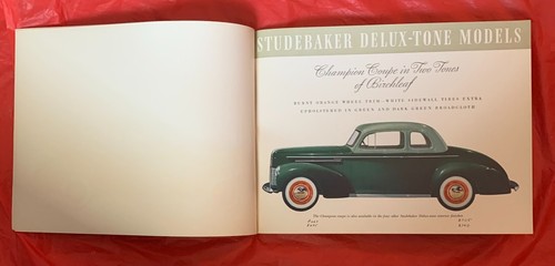 1940 Studebaker "COMANDANTE / CAMPIONE / PRESIDENTE" - Brochure vendita auto originale - Foto 4 di 5
