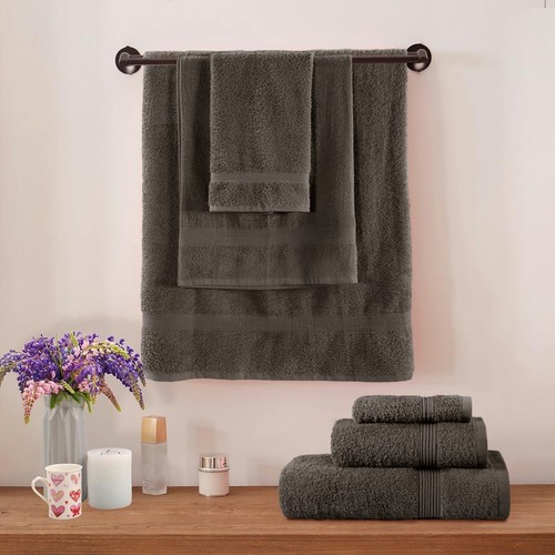 Sábanas de baño de lujo gruesas 100 % algodón egipcio súper suaves 60 GSM para manos y cara - Imagen 9 de 37