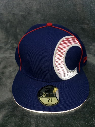 NEW ERA 59 FIFTY MLB CHICAGO CUBS HALF TONE REFLECTIV BLUE MENS FITTED HAT 7 3/4 - Picture 3 of 10