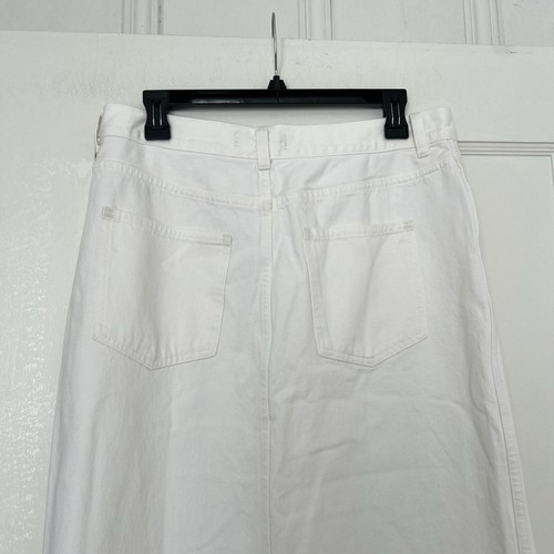 Madewell The Rilee Denim Midi Skirt in Tile White Size 29 NWT - Picture 10 of 13