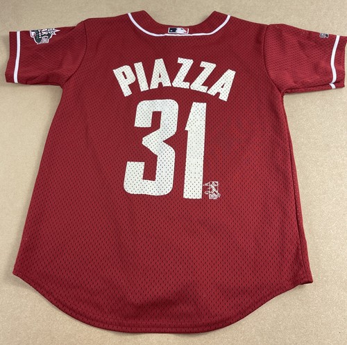 Camiseta de Colección Mike Piazza 2001 All-Star Majestic National League M Juvenil 4d - Imagen 8 de 13