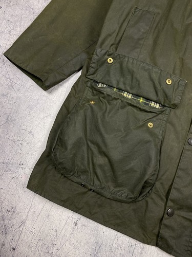Barbour A200 Border Wax Waterproof Country Green Jacket Coat Size XL - Picture 7 of 16